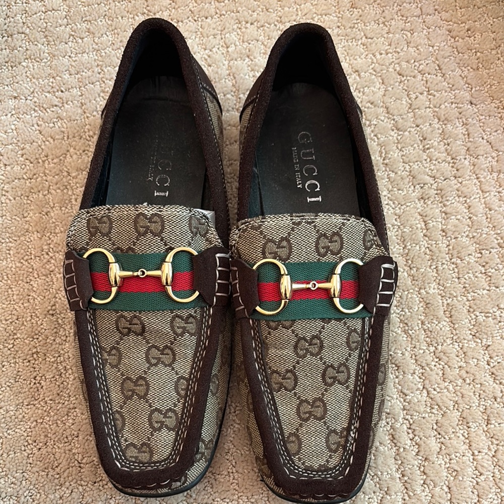 Gucci Brown Loafers with Signature Design